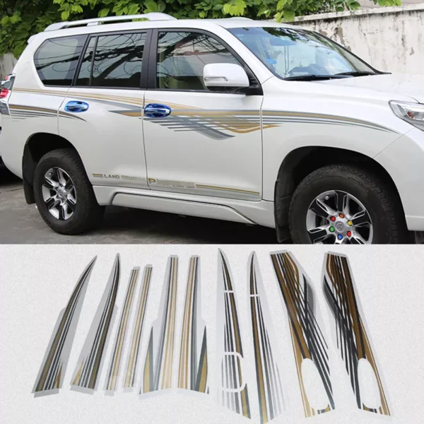 Prado stickers Body waist line Side Body Stripes trim